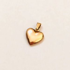 Yellow Gold filled Puffed Heart Pendant